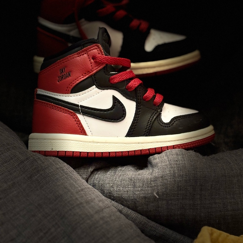 Jordan Kids Sneakers Red Black White